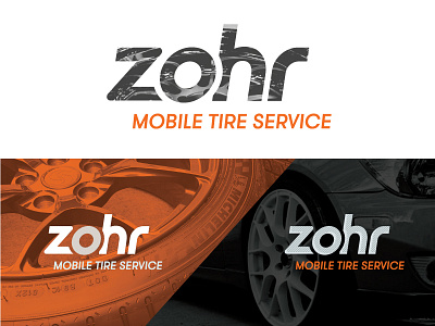 Zohr Mobile Tire Service auto branding design mobile orange tire