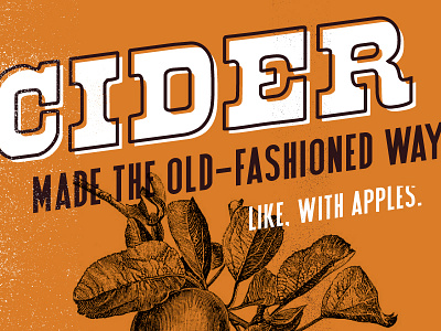 Cider apples cider illustration offset signage typography