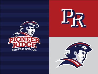 Pioneer Ridge Identity branding design identity illustration logo patriot pioneer