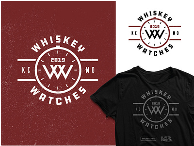 Whiskey & Watches Holiday Popup badge design holiday typogaphy vintage whiskey