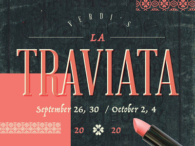 La Traviata design layout opera poster typography