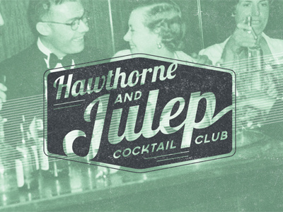 Hawthorne & Julep Update business cards club cocktails label liquor vintage