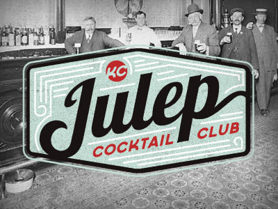 Julep Cocktail Club club cocktails deco identity julep liquor logo old signage vintage