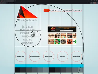 Working on the new design of my website diseñoweb fibonacci gridsystem pauldefault.com ui ux webdesign