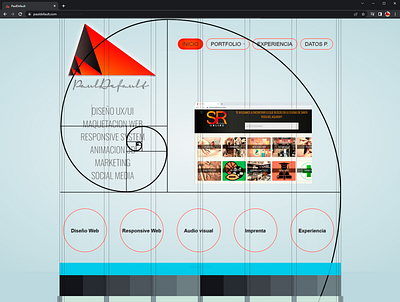 Working on the new design of my website diseñoweb fibonacci gridsystem pauldefault.com ui ux webdesign