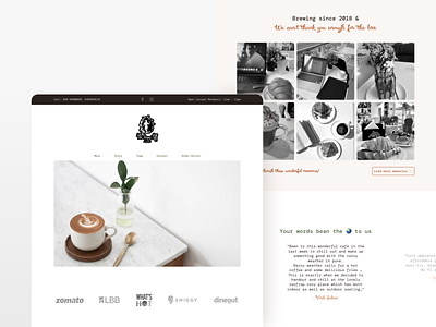 Design for a cute cafe ☕️ cafe coffee delivery food landing page restaurant reviews ui design website website design