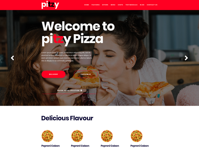 Pitzy - Pizza Online Ordering eCommerce PSD Template by strats 360 on ...