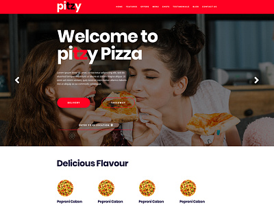 Pitzy - Pizza Online Ordering eCommerce PSD Template cafe chef cook delivery eat ecommerce food psd food food psd kitchen online food ordering online ordering online pizza order psd pizza restaurant psd restaurant take away vegetarian