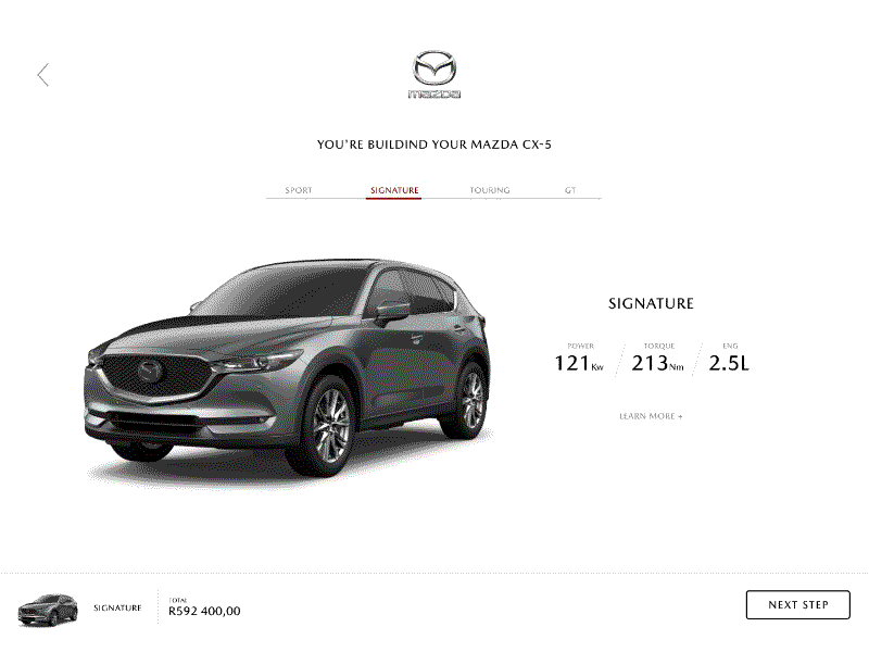 Mazda Concept design digital graphic ui ux