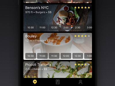 SwiftDine app around dark delicious dine food ios iphone order takeout venue