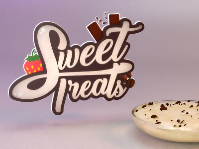 Sweet Treats 3d art 3d modeling branding dessert logo 3d