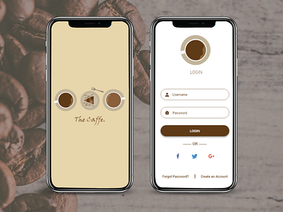 Coffee App Login Concept android app android app design coffee app ui concept ui development