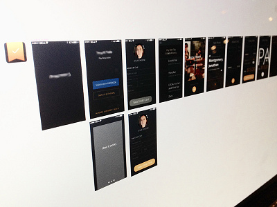 In Progress App app dark flow mobile app sketch user flow ux