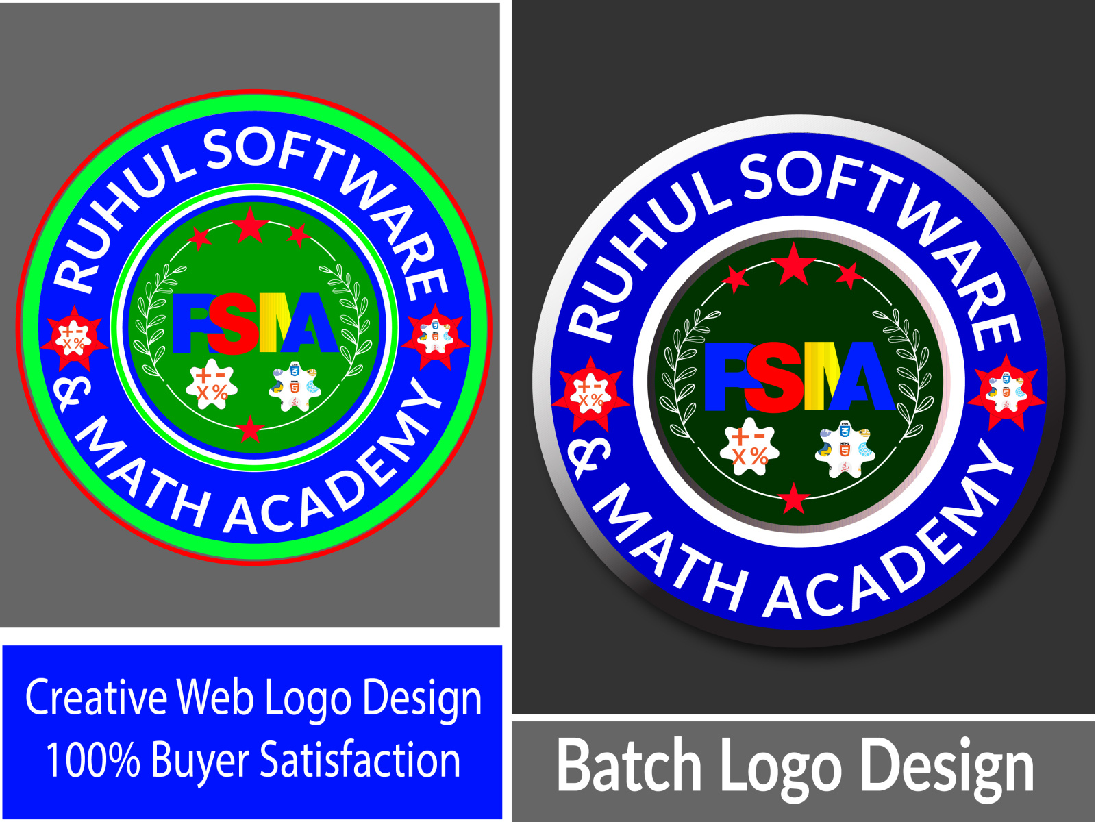 Unique Batch Logo Design by Md Ahmed Rubel on Dribbble