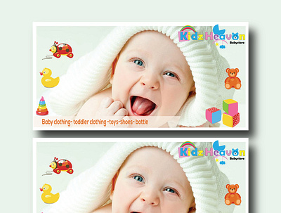 New Banner Design For Kids Shop branding businessbranding businesscardswag design vector