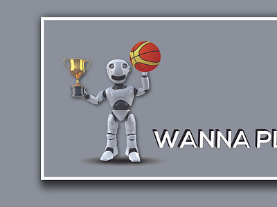 Banner Design with  robot