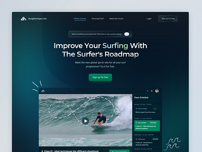 UI landing page concept 🏄