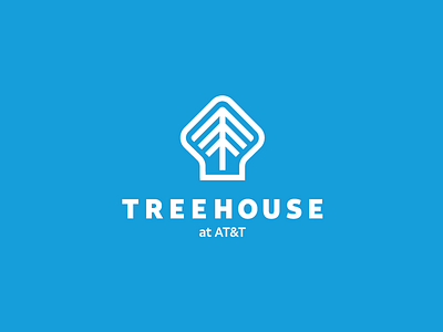 Treehouse at AT&T blue design house identity logo pen tool tree treehouse vector