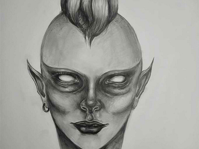 Alien abstractart art charcoal charcoaldrawing creative draw drawings graphic graphics illustration image life love myart paintings pencildrawing pictures portrait realism sketching