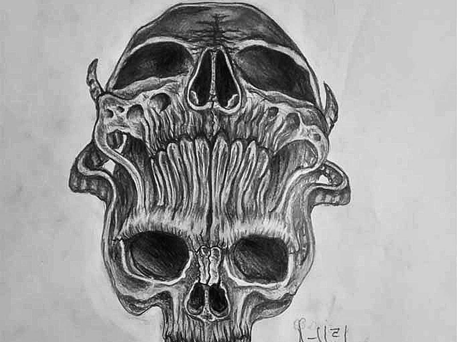 Skeleton Drawing Sketching Karakalem by Hediyelik Karakalem on Dribbble