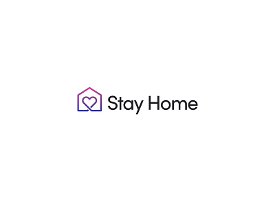 Stay Home Logo Design branding design icon illustration logo typography vector