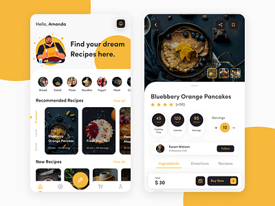 Cooking App Concept app app design application cooking app design food app mobile app design mobile design recipe app ui uidesign uiux uiuxdesign