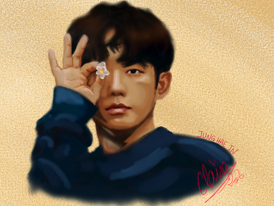 FANART - Korean Actor : Jung Hae In design draw drawing illustration pencil art pencil drawing