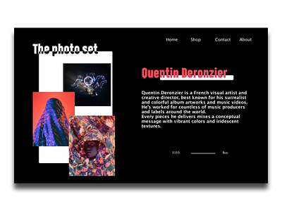 Page d'achat de série photo design icon interface typography ui ux web