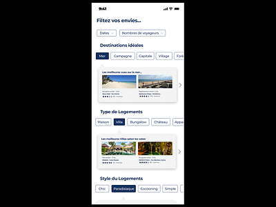 Airbnb projet - Filter airbnb app design filtre interface ui ux web website