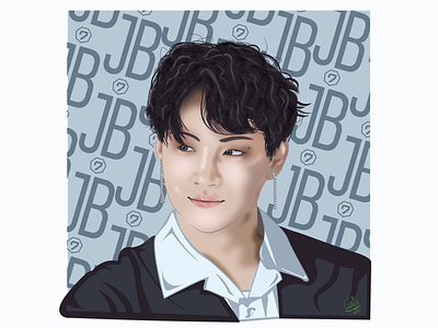 GOT7's Jaebum fanart design drawing fanart illustration illustrator korea kpop music musician singer vector