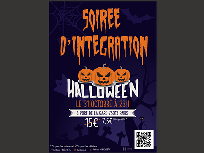 Event poster advertising affiche design drawing halloween illustration illustrator party school vector