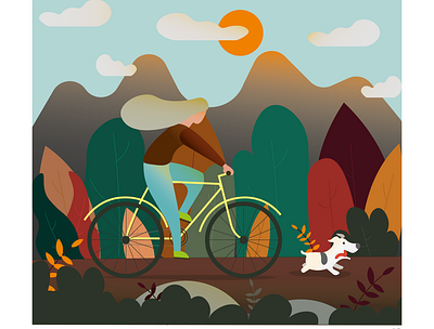 The beginning of autumn... animation design flat illustration