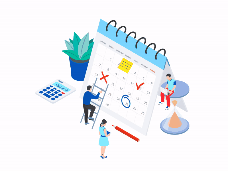 Isometric planning schedule. 3d animated business charachters illustration isometric people planning ppt ppt template schedule vector