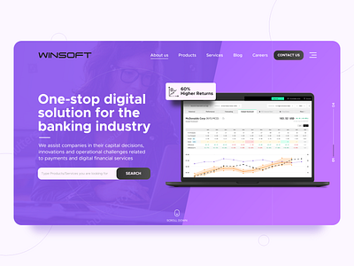 Hero Section exploration design finance fintech app hero banner hero image hero section landing design landing page landing page design minimal ui webdesign website concept website design wesbite