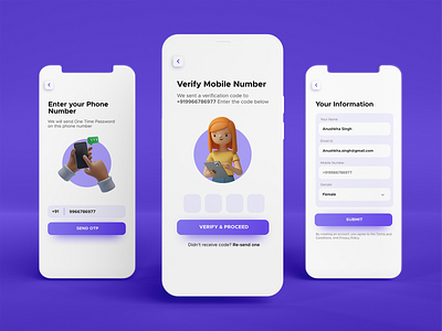 Sign in - Sign up Screens 3d design figma log in minimal mobile app onboarding screens sign in sign up