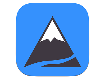 Mountain App Icon app icon logo mountain peak river snow