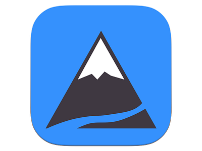 Mountain App Icon app icon logo mountain peak river snow