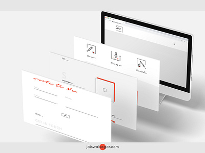 Wireframe layout of upcoming website