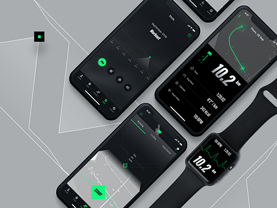 Fitness Tracker Mobile App adobe xd cycling fitness tracker map robotrainer running sport ux ui