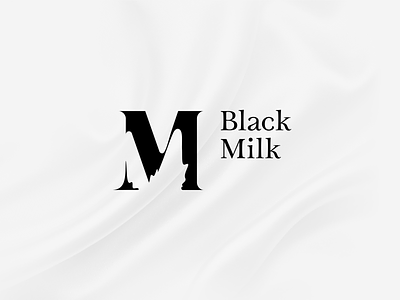 Black Milk Logo black and white branding design event agency illustrator logotype design splines symbol design visual identity