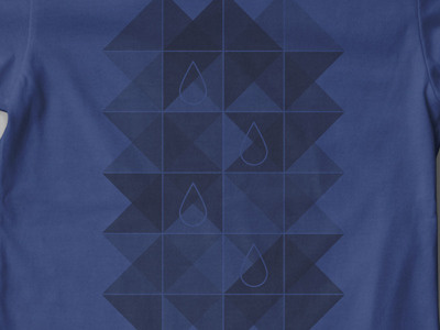 Shirt Inkefx Geometry black blue drops fade geometry inkefx vintage