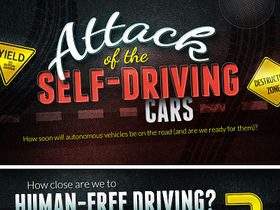 Autonomous Cars Infographic asphalt cars infographic road signs stats tire marks