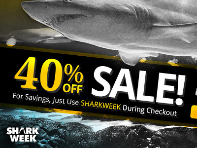 Inkefx Shark Week Sale 40 off black blue grey inkefx sale shark shark week water yellow