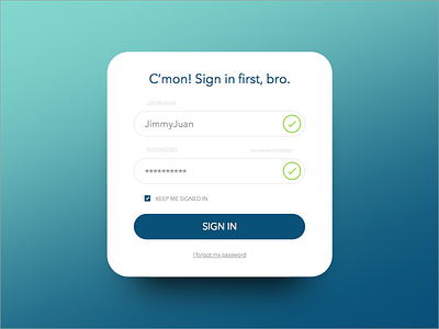 Day 001 - Login Form check box form input interface login password sign in sign up sketch ui username ux