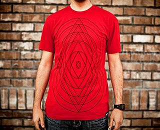 Inkefx - Vinyl black illustration inkefx red tshirt