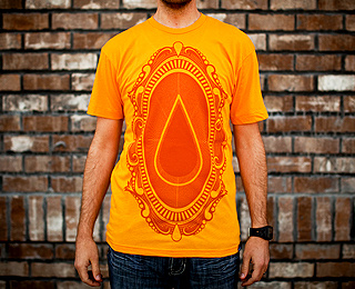 Inkefx - Ornate illustration inkefx orange ornate tshirt yellow
