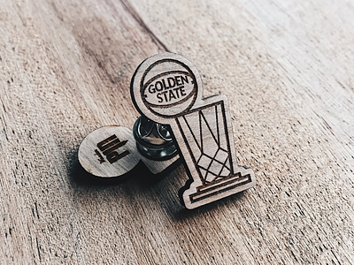 Golden State Champ Wooden Pin