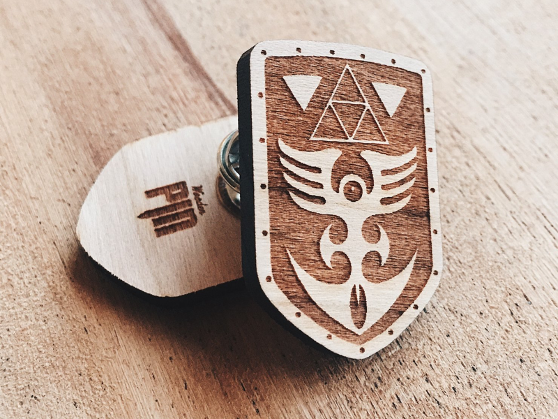 A link to the past shield wooden pin