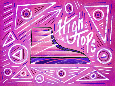 High Tops draw drawing high top illustration ipad lettering pattern procreate shapes shoes sketch type typography