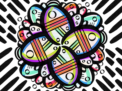 Symmetry flower ipad pattern procreate symmetry